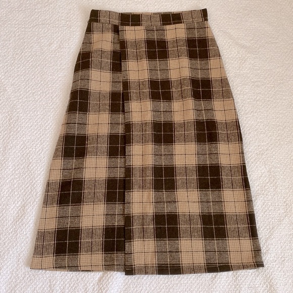 Dresses & Skirts - Wool checkers midi skirt
